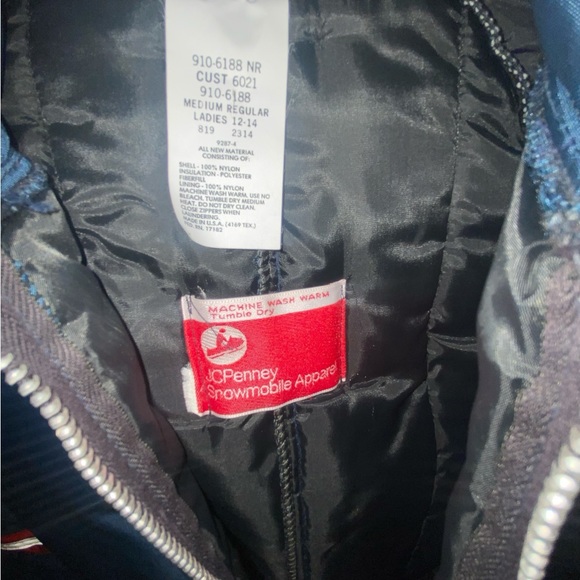 Vtg 1970s JC Penny Snowmobile Snowsuit Jumpsuit Coveralls 70s Womens 12-14 - Picture 8 of 9
